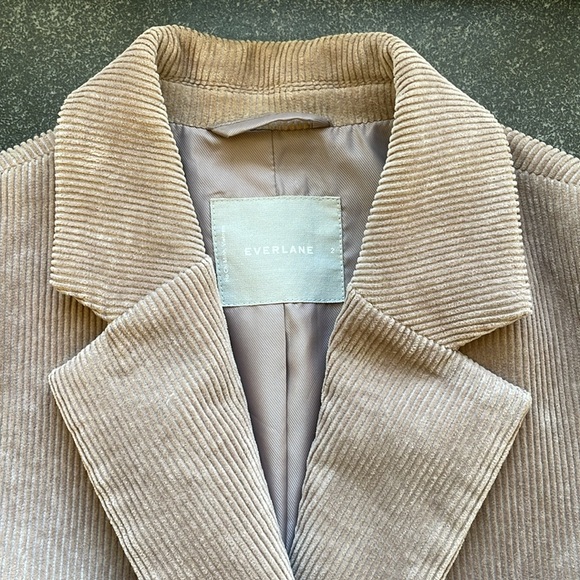 Everlane Tan Corduroy ‘80s Blazer Women’s Size 2 Beige Light Brown - Picture 8 of 12